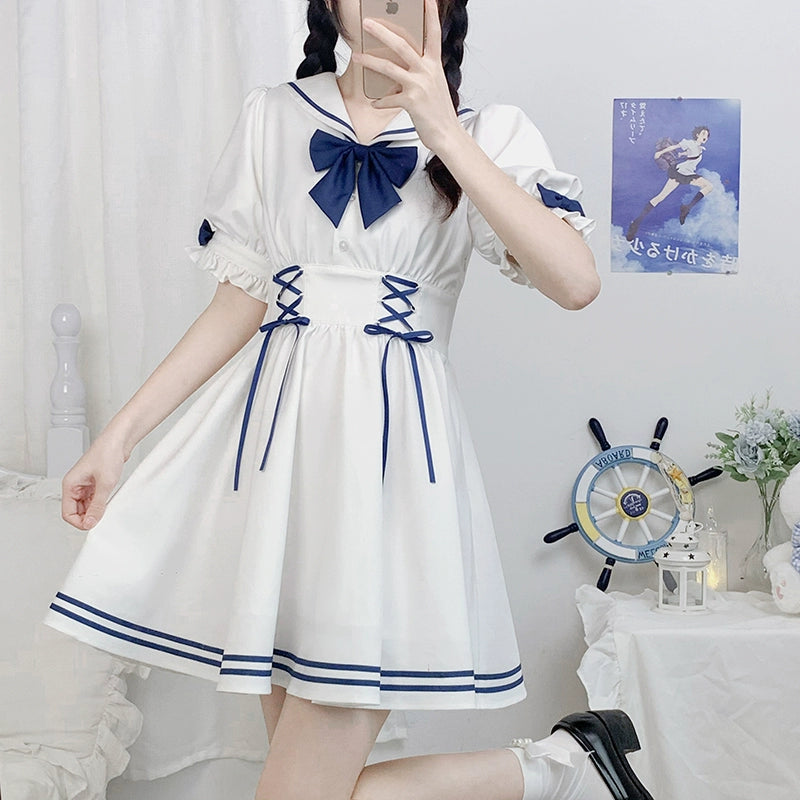 Maritime Blue Charm Sailor Dress