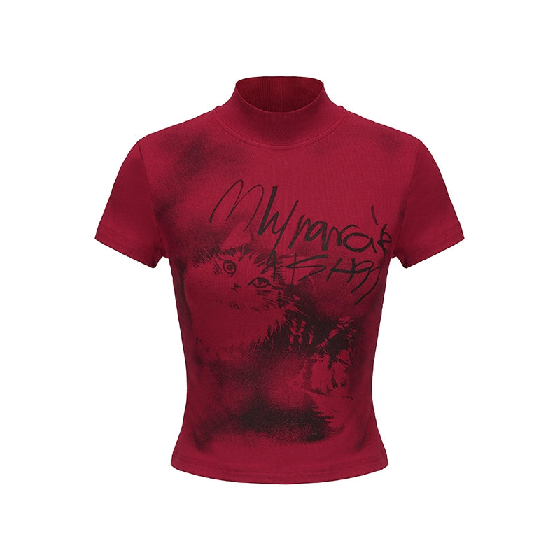 Grunge Red Graphic T-shirt