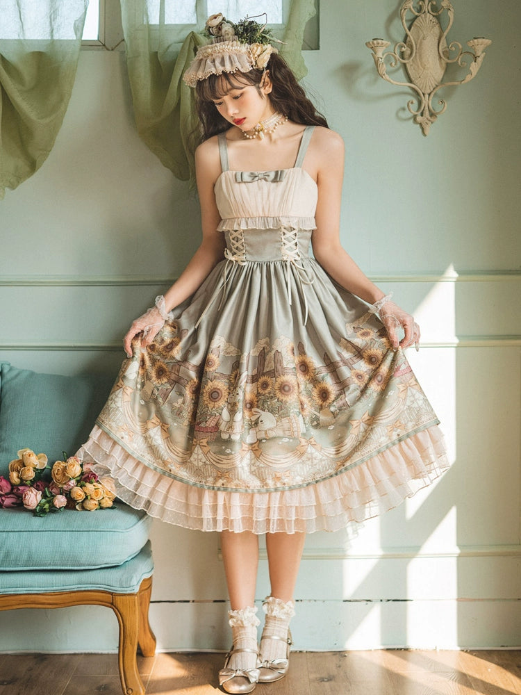 Sunflower Fairytale Bloom Lolita Dress