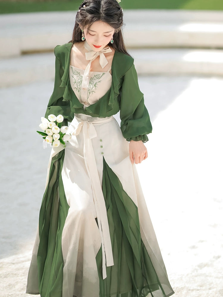 Emerald Garden Elegance Dress