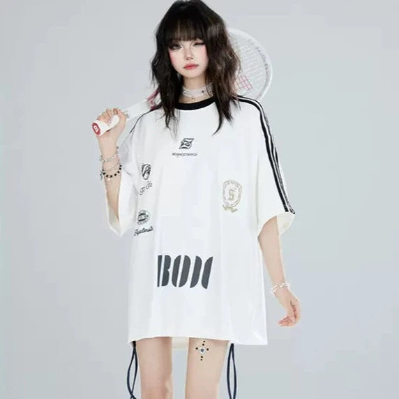 Sporty Urban Athletic Oversized T-shirt