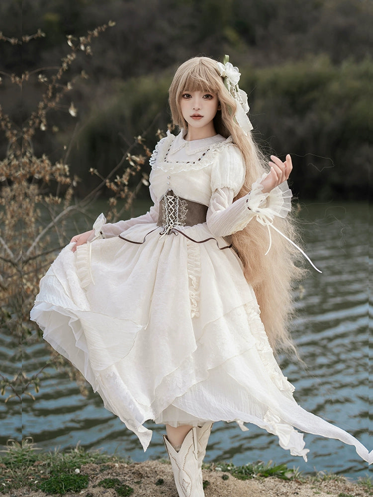 Fairy Tale Ruffle WhiteDress