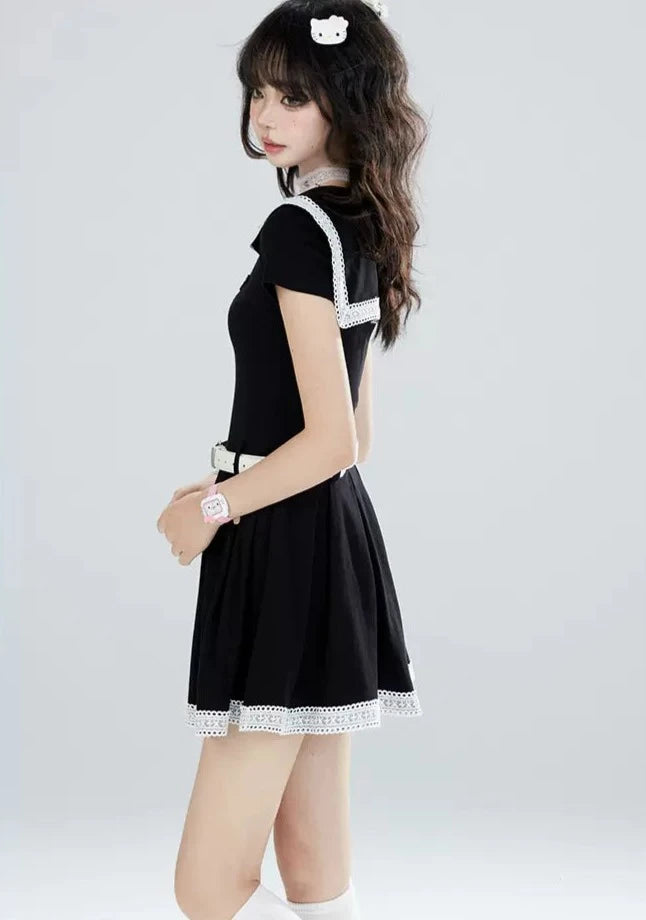 Black Sailor Collar Dress