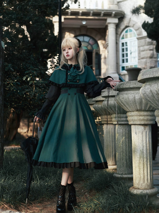 Emerald Evergreen Victorian Charm Dress