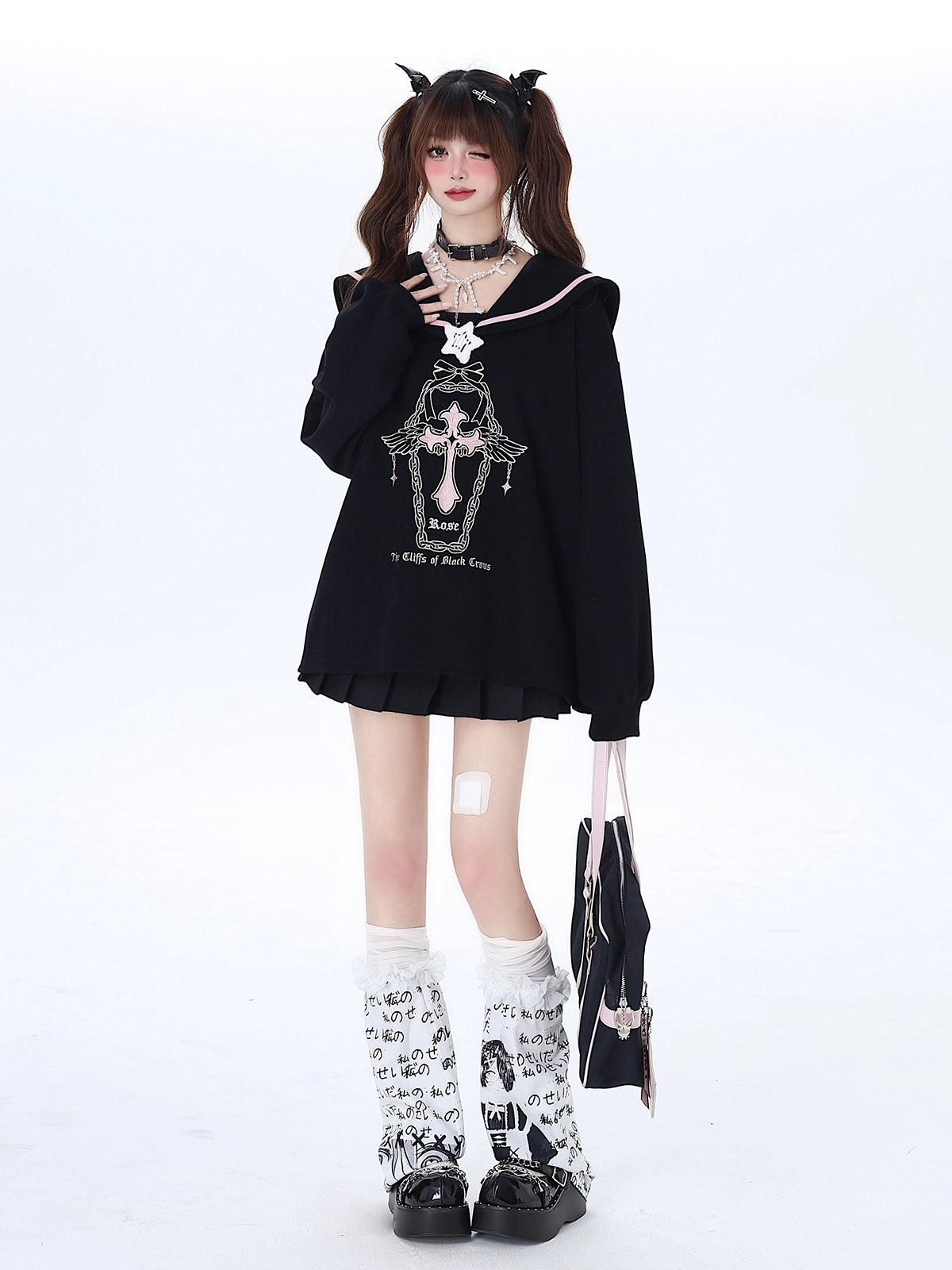 Gothic Cross Sailor Top