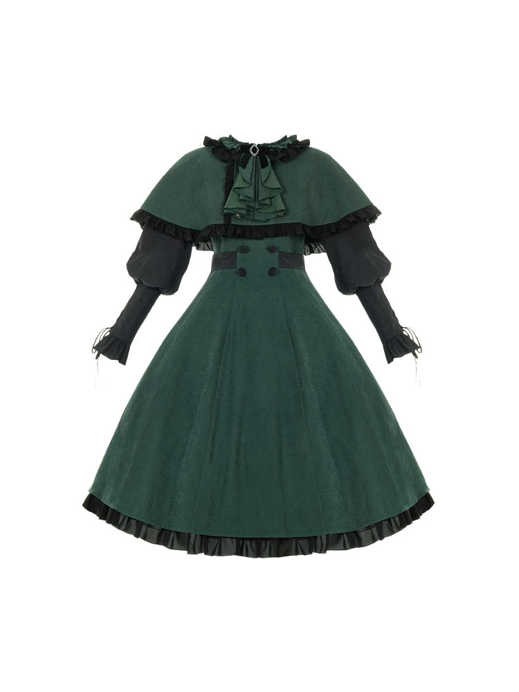 Emerald Evergreen Victorian Charm Dress