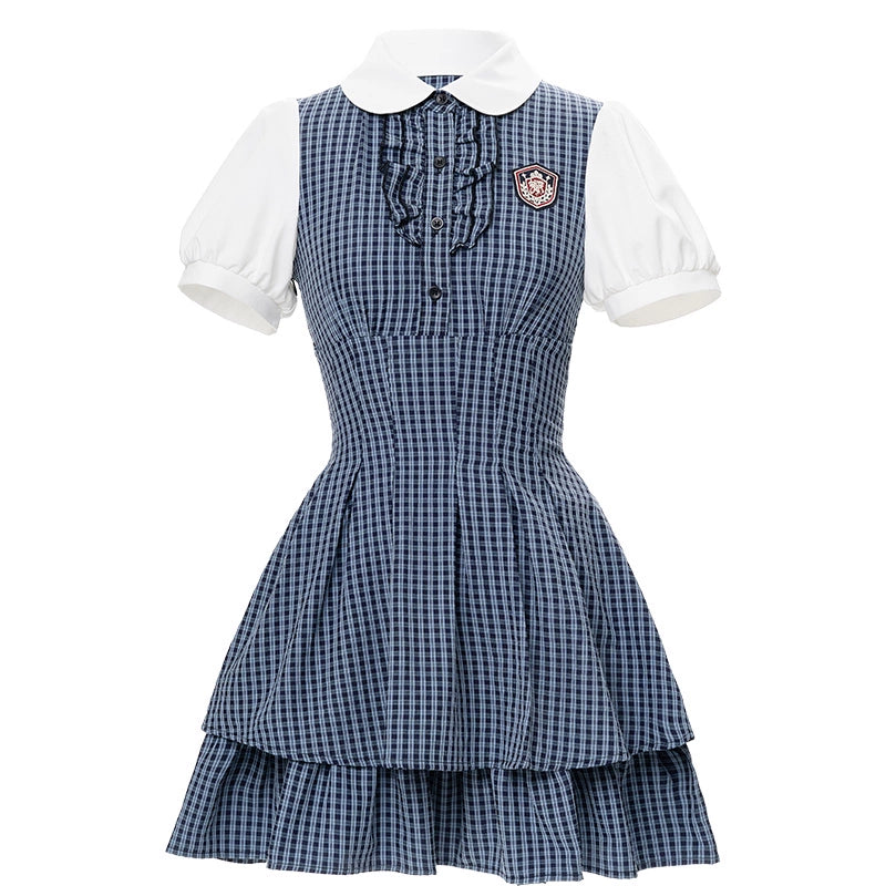 Classic Blue Gingham Dress