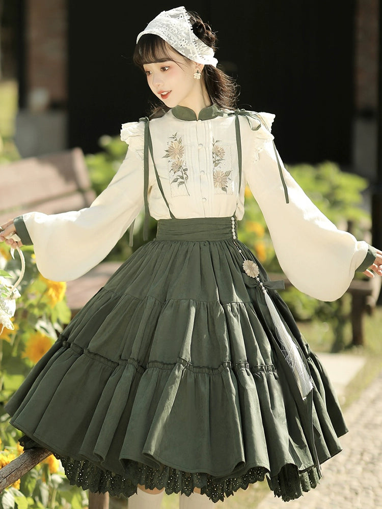 Sunflowers Embroidery Lolita Dress