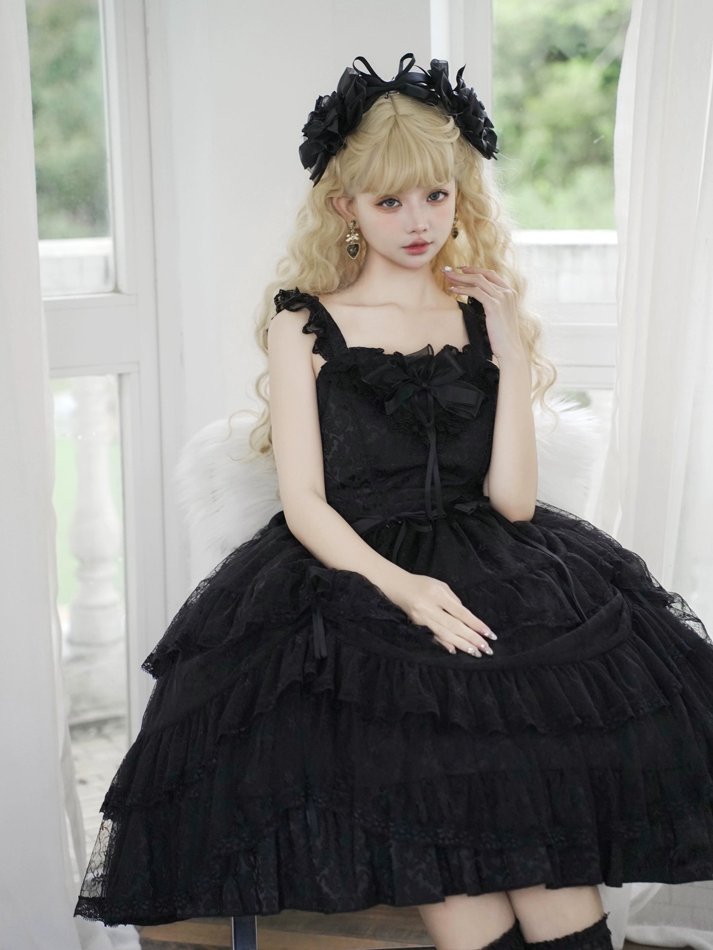 Nocturnal Lace Lolita Dress