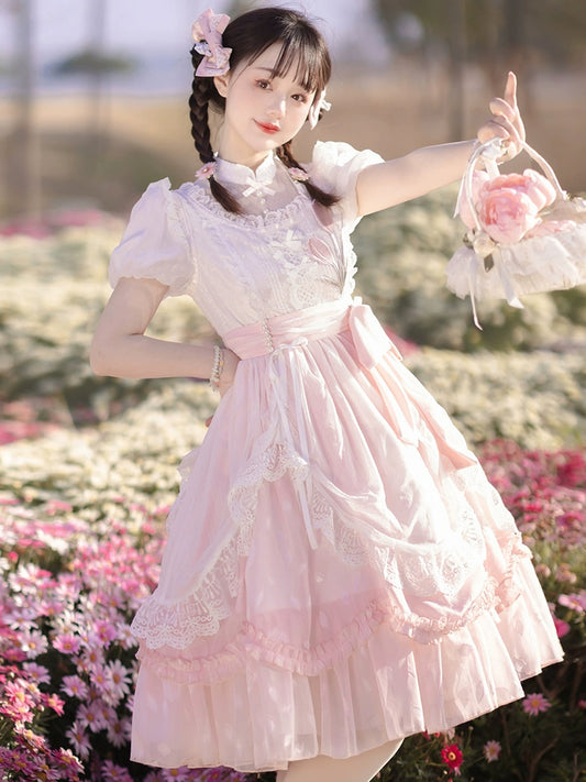 Blushing Garden Pastel Pink Princess Dress