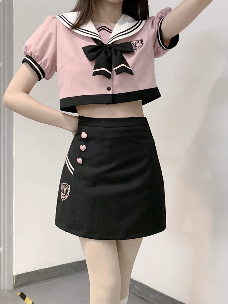 Pink Sailor Schoolgirl Set