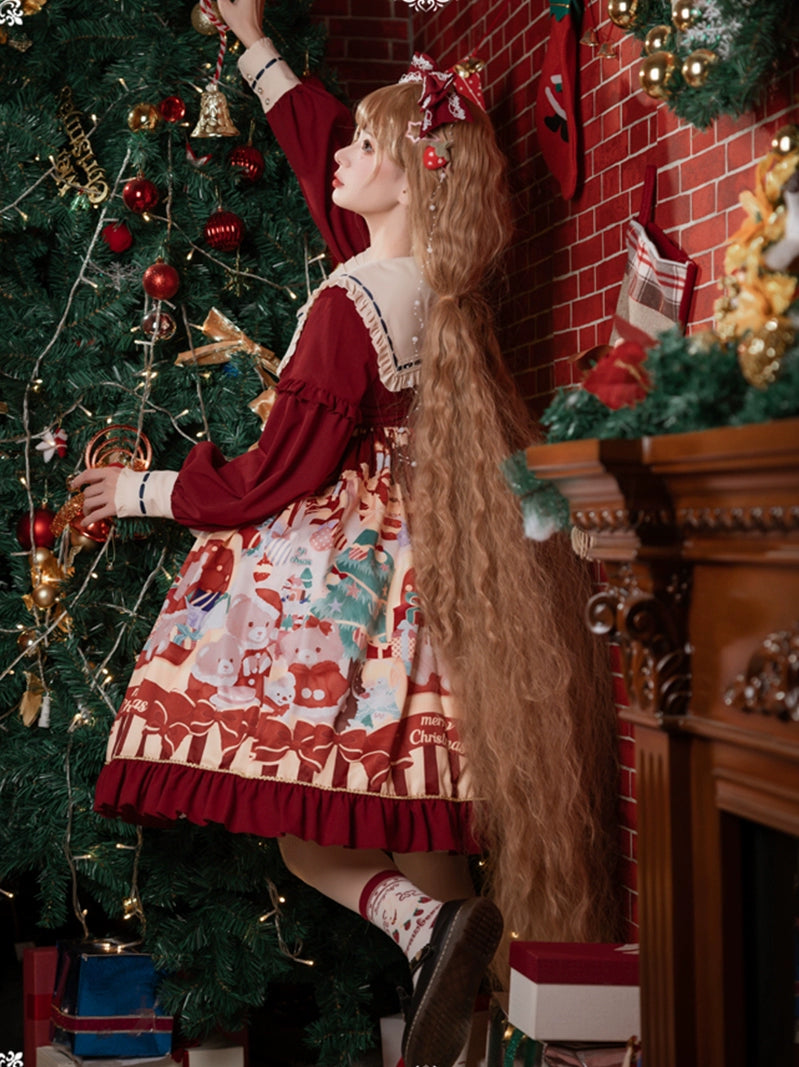 Holiday Cheer Red Lolita Dress