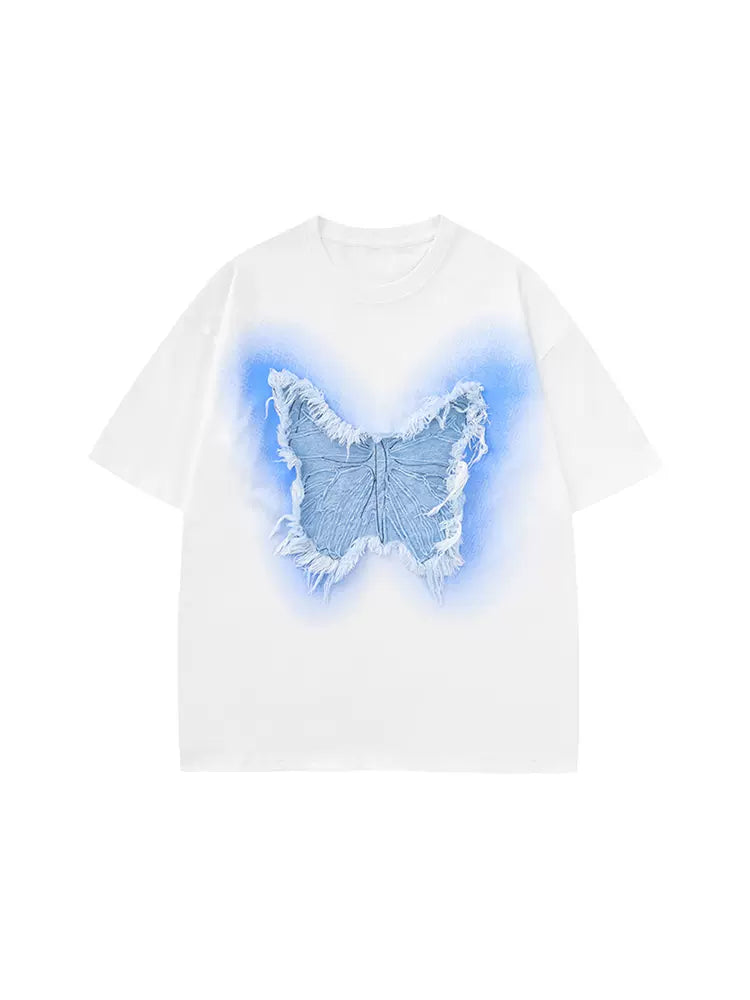 Butterfly Grunge Oversized T-Shirt