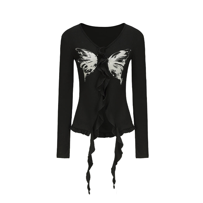 Dark Fairy Butterfly Top