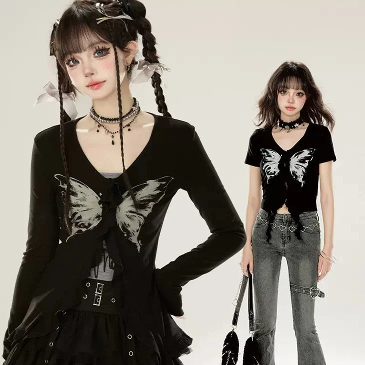 Dark Fairy Butterfly Top