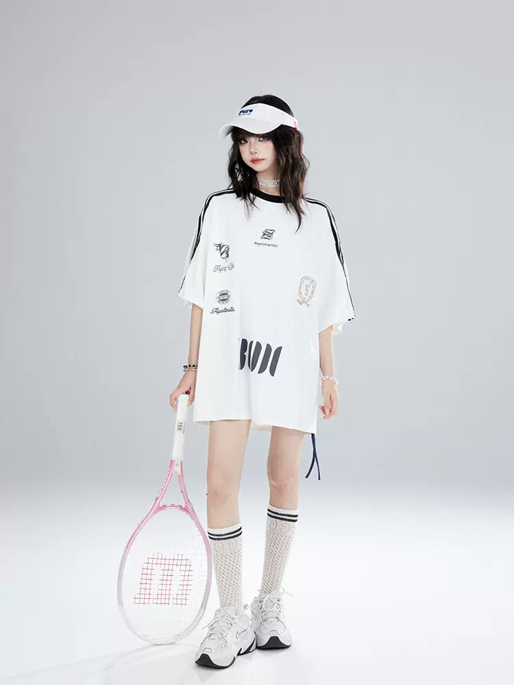 Sporty Urban Athletic Oversized T-shirt