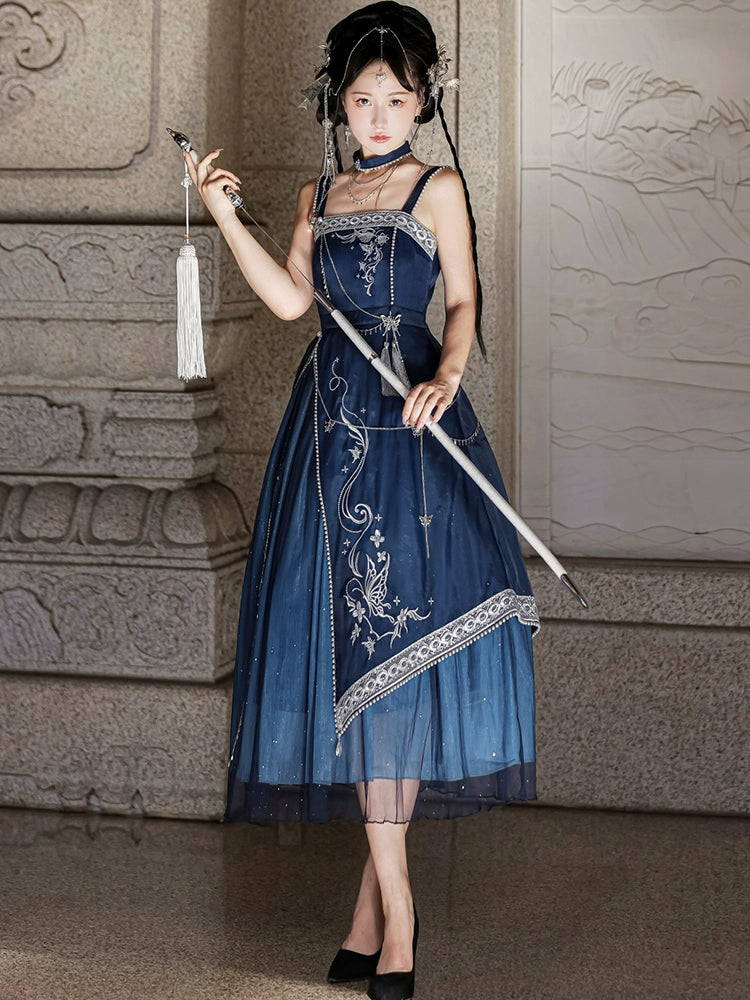 Moonlit Night Sorceress Blue Dress